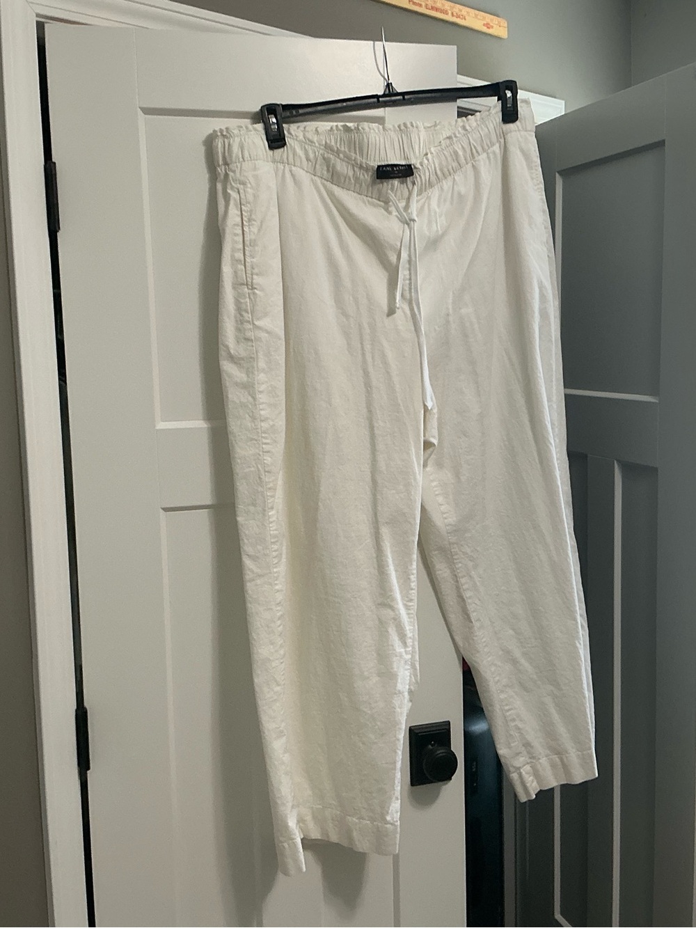 Lane Bryant White Men's Drawstring Casual Pants